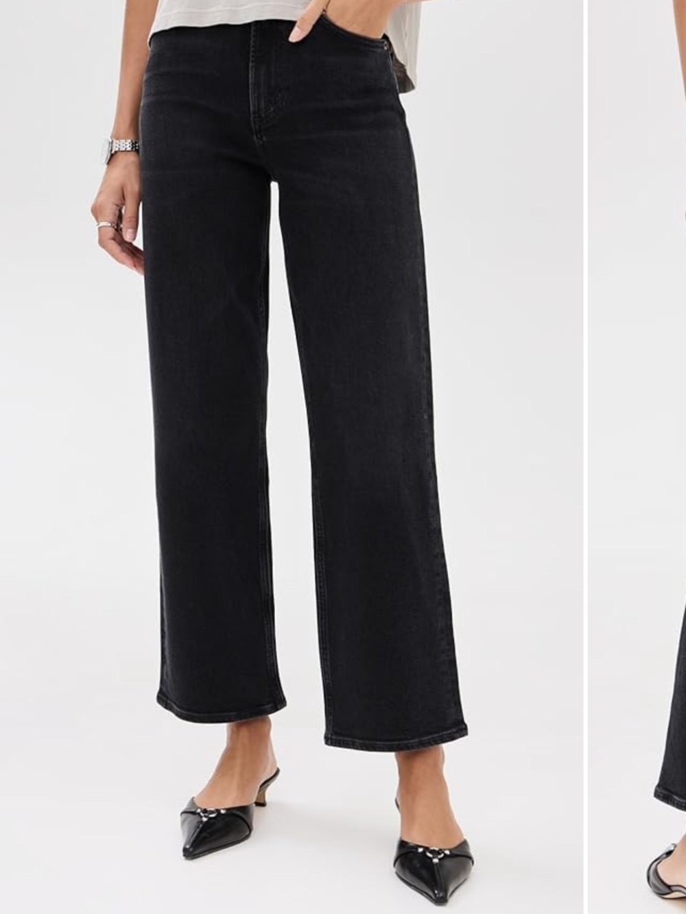 Agolde Straight Leg Jeans in Black